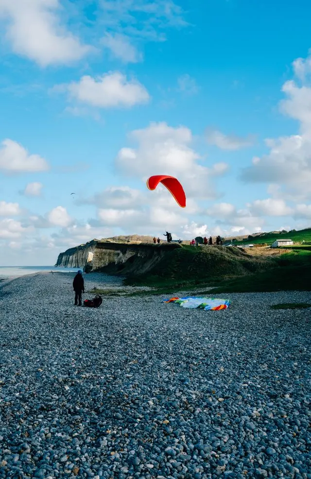 Paragliding over Aourir