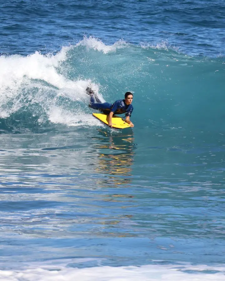 Bodyboard lesson with Hamza in Tamraght